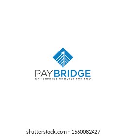 abstract bridge logo design template
