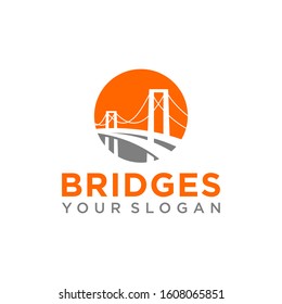 
Abstract Bridge Logo Design Template Stock Vector 