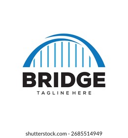 Vetor de modelo de design de logotipo de ponte abstrata.