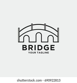 abstract bridge logo design template