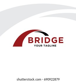 abstract bridge logo design template