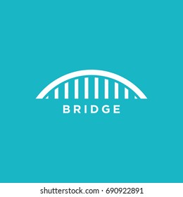 abstract bridge logo design template