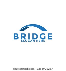 Abstract bridge logo design vector template