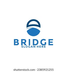 Abstract bridge logo design vector template