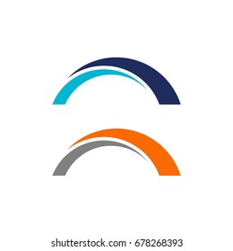 abstract bridge logo template