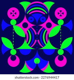 abstract bright aliens vector background