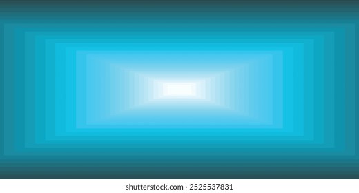 Abstract bright backdrop room design. Realistic blue background with soft lighting.