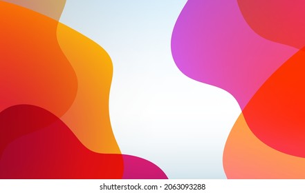 Abstract Bright Background With Blobs With Gradient Background, Vector Illustration.