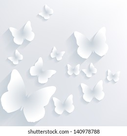 Abstract bright background with butterflies, eps10 vector illustration