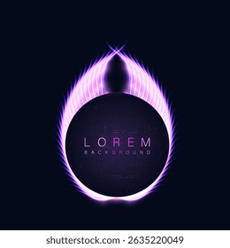 Abstract bright background. Circle with fiery wings for advertisements, banners and user interfaces.