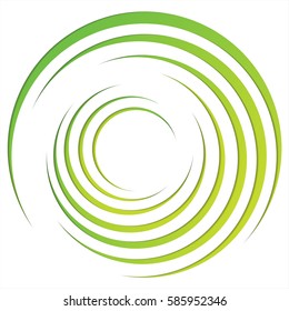 Abstract bright background with circles and green lines