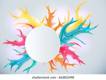 Abstract bright background with colorful splashes.Vector illustration.