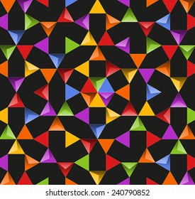 Abstract bright background with colorful triangles, can be used for web banner, or as advertising template. 