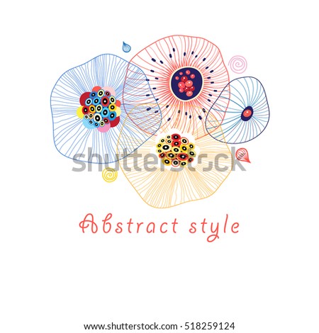 Abstract bright background of the fantastic elements