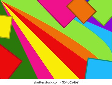 Abstract bright background with geometric figures