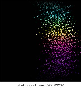 Abstract bright background. Glowing sparkles on a black background.