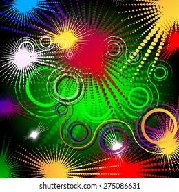abstract bright background, grunge, retro, vector illustration