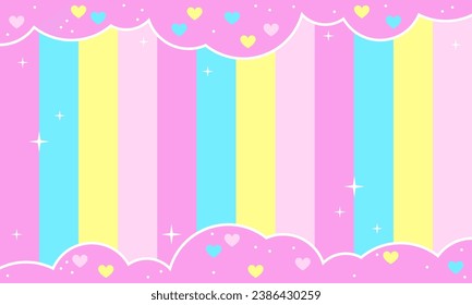 Abstract bright background with hearts. Abstract cute background with little hearts. Decoration banner themed Lol surprise doll girlish style. Invitation card template