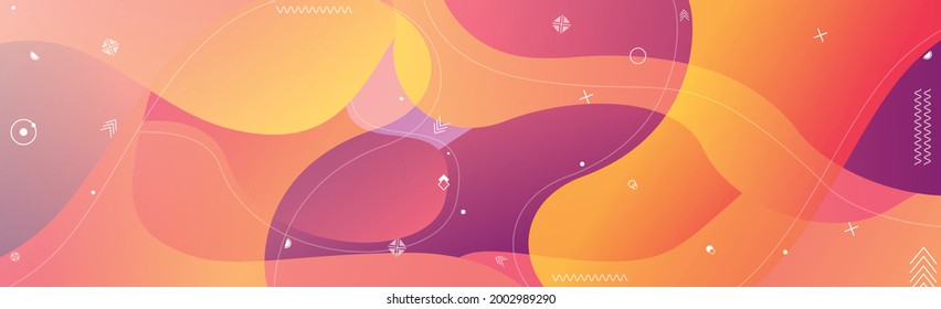 Abstract bright background, multicolored wavy lines - Vector illustration