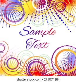abstract bright background with place for text, grunge, retro, vector illustration