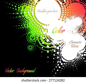 abstract bright background with place for text, grunge, retro, vector illustration