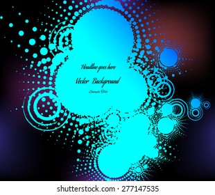 abstract bright background with place for text, grunge, retro, vector illustration