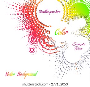abstract bright background with place for text, grunge, retro, vector illustration