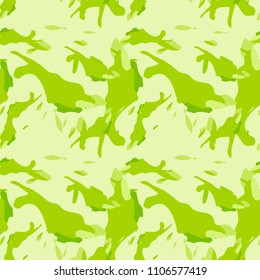 Abstract bright background as UFO camouflage in different shades of green. Seamless repeat pattern - forest spring or summer camo, wallpaper, backdrop or for print for textile or wrapping paper