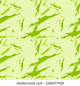 Abstract bright background as UFO camouflage in different shades of green. Seamless repeat pattern - forest spring or summer camo, wallpaper, backdrop or for print for textile or wrapping paper