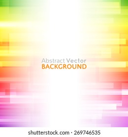 Abstract bright background. Vector illustration for modern design. Spectrum rainbow color. Stripe border pattern. Invitation or greeting card design. Gradient colorful wallpaper with space for message