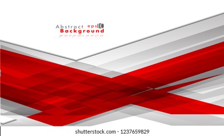 Abstract bright background. Vector template. Color red and grey