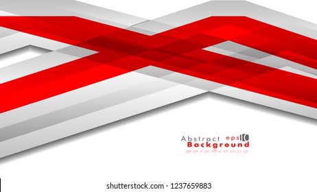 Abstract bright background. Vector template. Color red and grey