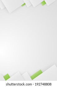abstract bright background with white and green triangles