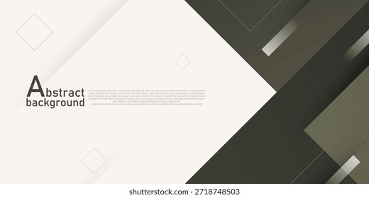 Abstract bright banner background with green shapes pattern papercut element concept on white color design. Eps10 vector