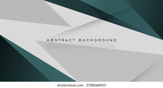 Abstractas Anuncio brillante con diseño de fondo de patrón de triángulo verde superpuesto. Fondo de Anuncio de marco futurista. Vector Eps10
