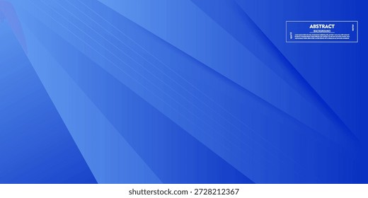 Projeto de conceito de fundo azul brilhante abstrato com triângulos sobrepostos. Design de banner legal. Vetor EPS10.