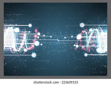Abstract bright blue background Internet connection