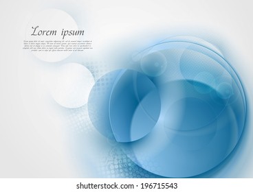 Abstract bright blue background. Vector design