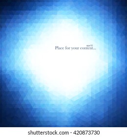 Abstract bright blue background. Vector illustration eps10.