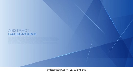 Abstract bright blue banner background. Fractal pattern shapes concept element design. Eps10 vector
