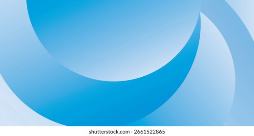Abstractas fondo de gradiente de onda de círculo azul brillante. Composición de Formas dinámicas. Ilustración vectorial