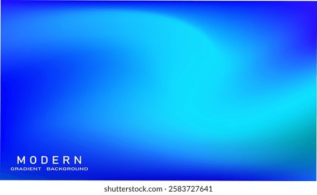Abstract bright blue color gradient. Smooth transition of deep and light blue color. Vector illustration
