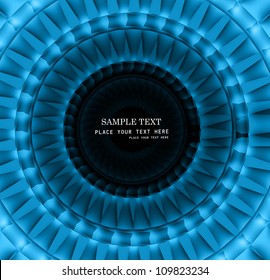 abstract bright blue colorful swirl circle retro background vector illustration