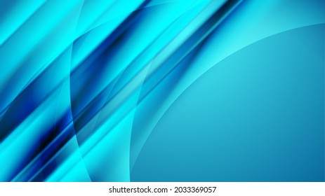 Abstract bright blue concept minimal smooth background. Vector design