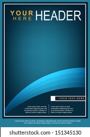 Abstract Bright Blue Flyer or Cover Design