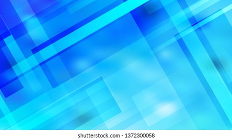Abstract Bright Blue Geometric Background Vector Illustration