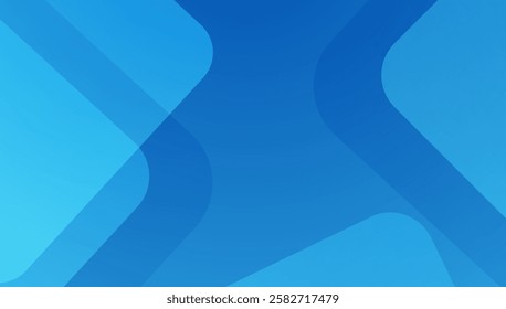 Abstract bright blue geometric background with dynamic elements. A modern and cool background design, perfect for posters, banners, presentations, and digital projects.