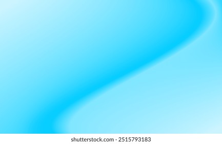 Abstract bright blue gradient background. Curved blur texture design for digital, banner, web, poster, ads, print, surface, backdrop, header, greeting, invitation, display