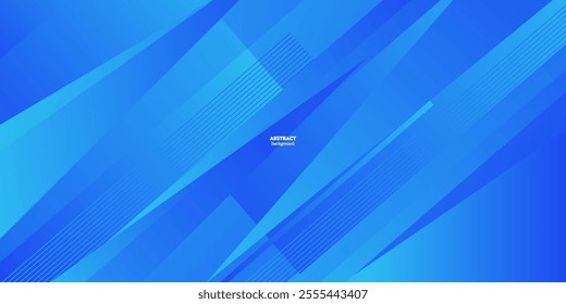 Abstract bright blue gradient background with shadow and overlapping square lines. Suitable for posters, flyers, etc. eps10