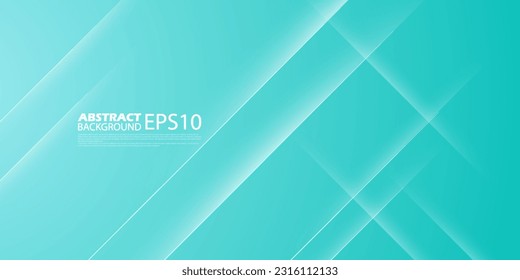 Abstract bright blue green gradient illustration background with simple light 3d pattern. Cool design. Eps10 vector